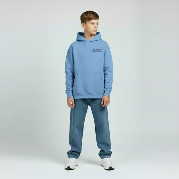 Sweat F1 enfant Lewis Hamilton bleu ciel – hoodie confort pour jeunes tifosi