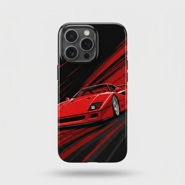 Coque iPhone Ferrari F40 Tourismo Clothing, design automobile premium inspire de la legende de Maranello.