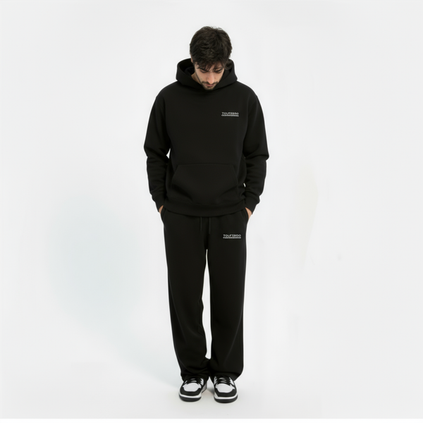 Hoodie BMW M2 Smoke and Speed noir – vue complète, logo Tourismo imprimé avant