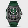 Reloj motor V12, motor verde