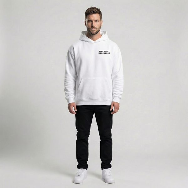 Sweat Kimi Antonelli F1 noir, vue dos : design graphique exclusif Tourismo Clothing