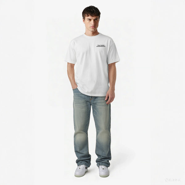 t-shirt blancF1 ferrari rouge de face