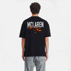 t-shirt noirF1 mclaren noir et orange de dos