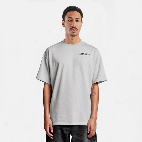 t-shirt grisF1 mclaren noir et orange de face