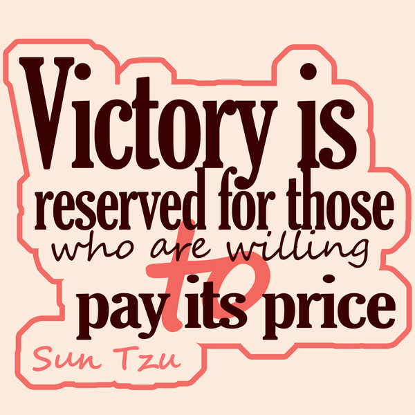 Citation Sun Tzu sur fond beige avec typographies contrastées et effet manuscrit