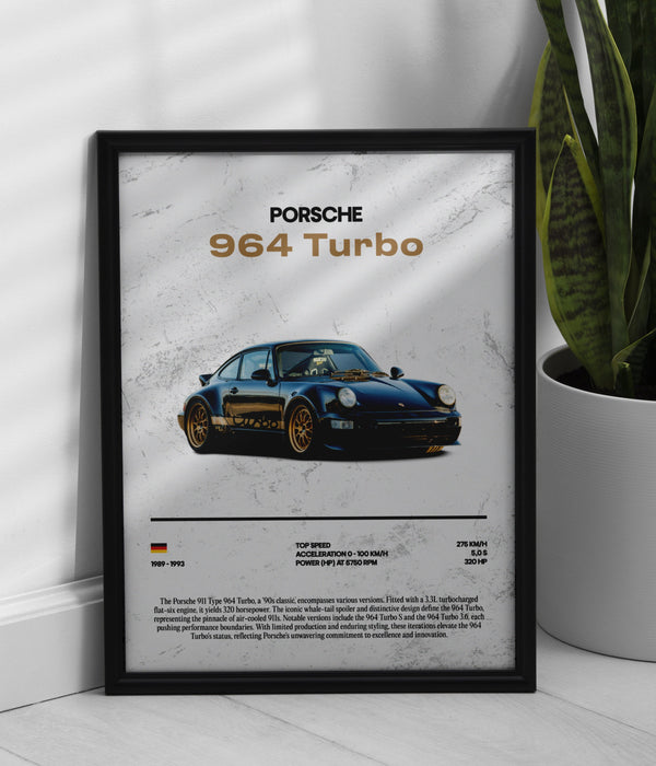 Póster Porsche 964 Turbo