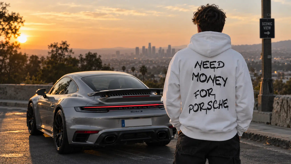 T-shirt Need Money For Porsche Tourismo vu de dos