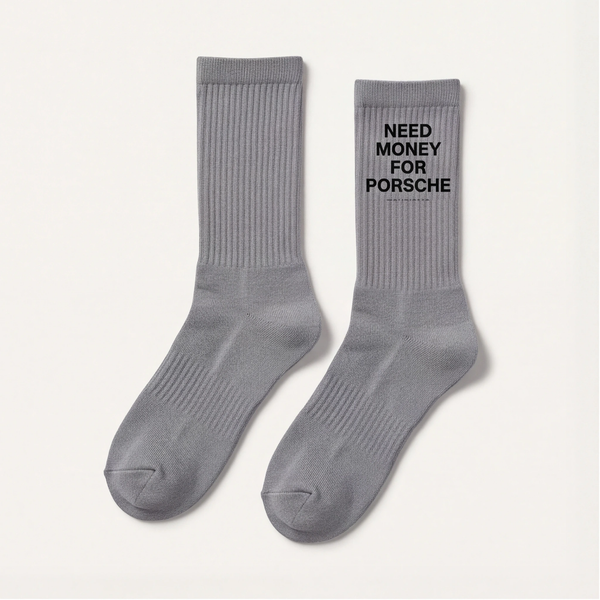 Calcetines Need Money For Porsche, gris