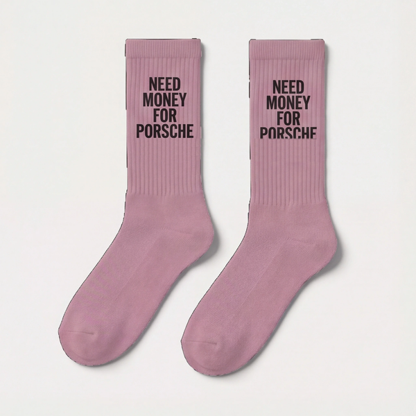 Calcetines Need Money For Porsche, rosa empolvado