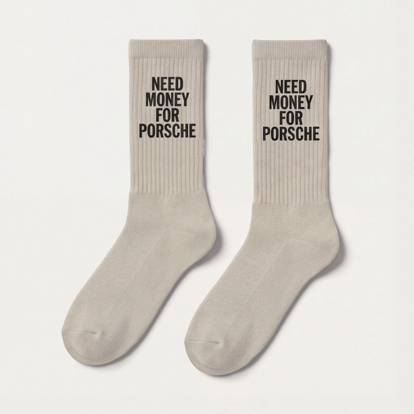 Calcetines Need Money For Porsche, crudo