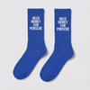 Calcetines Need Money For Porsche, azul cobalto