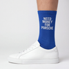 Calcetines Need Money For Porsche, azul cobalto