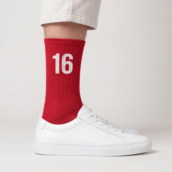 Calcetines Charles Leclerc 16, rojo racing