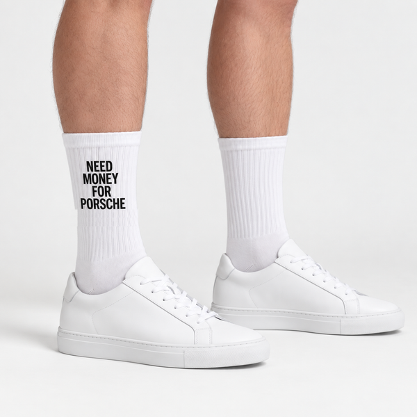 Calcetines Need Money For Porsche, blanco