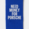 Calcetines Need Money For Porsche, azul cobalto