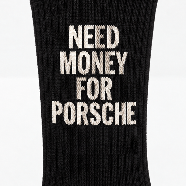 Calcetines Need Money For Porsche, negro