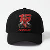 Casquette noire Charles Leclerc F1 – broderie numéro 16 Ferrari vue de face