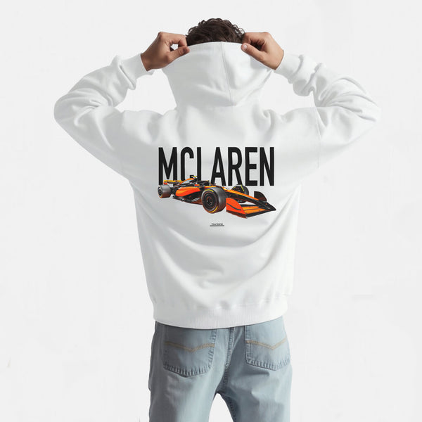 Sweat F1 mclaren orange blanc de dos 