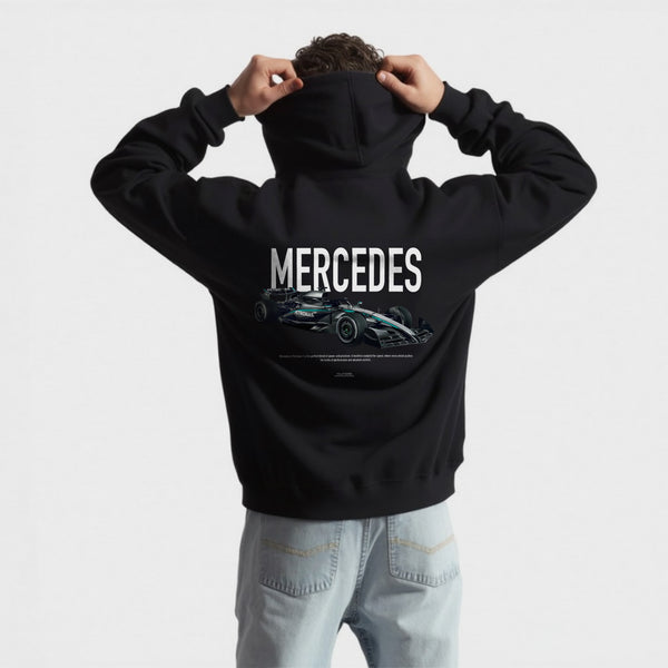 Sweat F1 mercedes verte noirde dos 