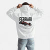 Sweat Ferrari F1 rouge blanc de dos 