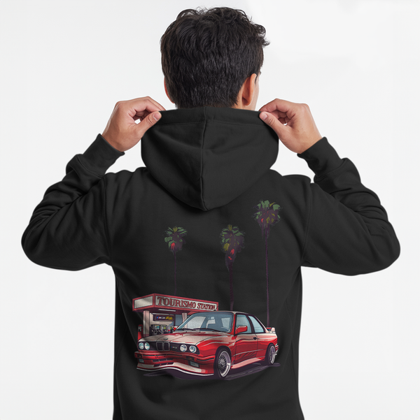 Sweat M3 E30 noir de dos 