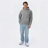 Sweat à capuche gris clair TOURISMO, homme debout en pantalon bleu clair, fond blanc