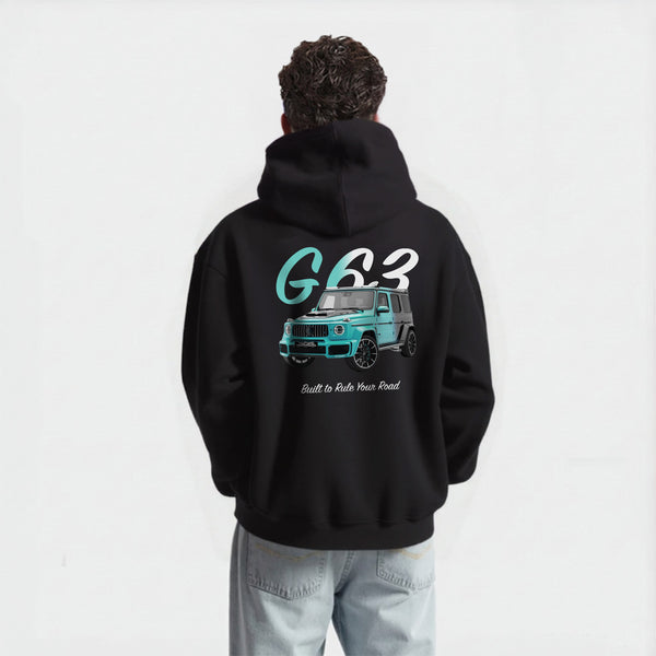 Sweat mercedes class G63 brabus tiffany et noir noir de dos 