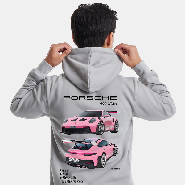 Sweat porsche GT3RS 992 gris de dos