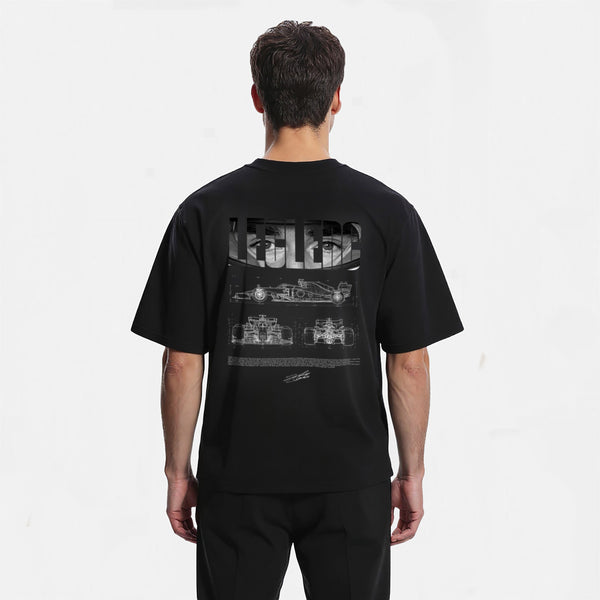 T-shirt Charles Leclerc Paddock Élite Noir de dos 