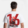 T-shirt F1 Ferrari Charle leclerc blanc de dos 