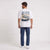 T-shirt Bugatti Chiron Super Sport blanc vu de dos