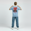 T-shirt enfant bleu GT avec numéro 16 et voiture de F1 imprimés au dos
