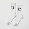 Calcetines Kimi Antonelli 12 blanco, el par en plano