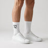 Calcetines Kimi Antonelli 12 blanco, puestos, el par de frente