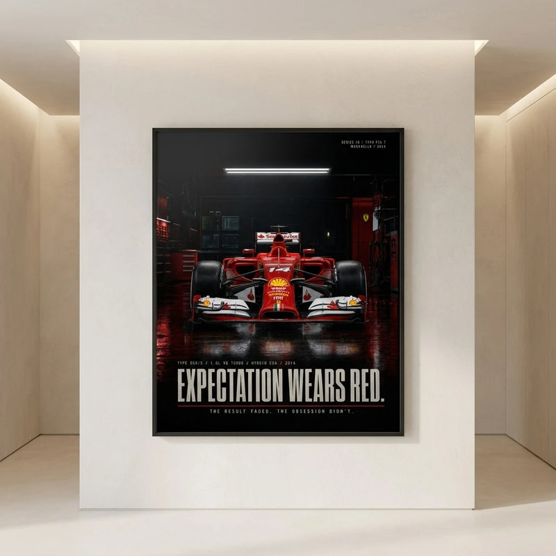 Póster Ferrari F14T Fórmula 1 2014, vista 3