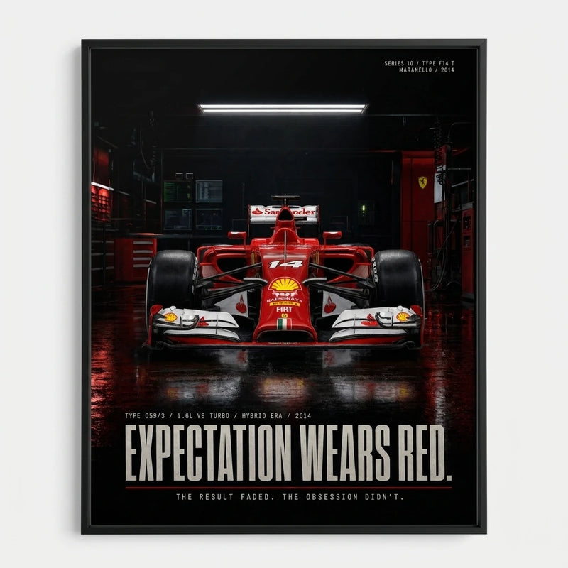Póster Ferrari F14T Fórmula 1 2014, vista 1