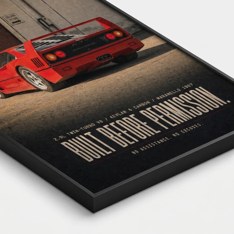 Póster Ferrari F40 1987, vista 2
