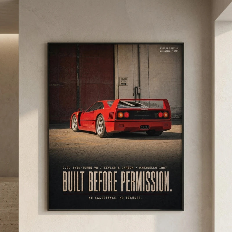 Póster Ferrari F40 1987, vista 3