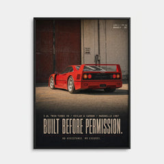 Póster Ferrari F40 1987