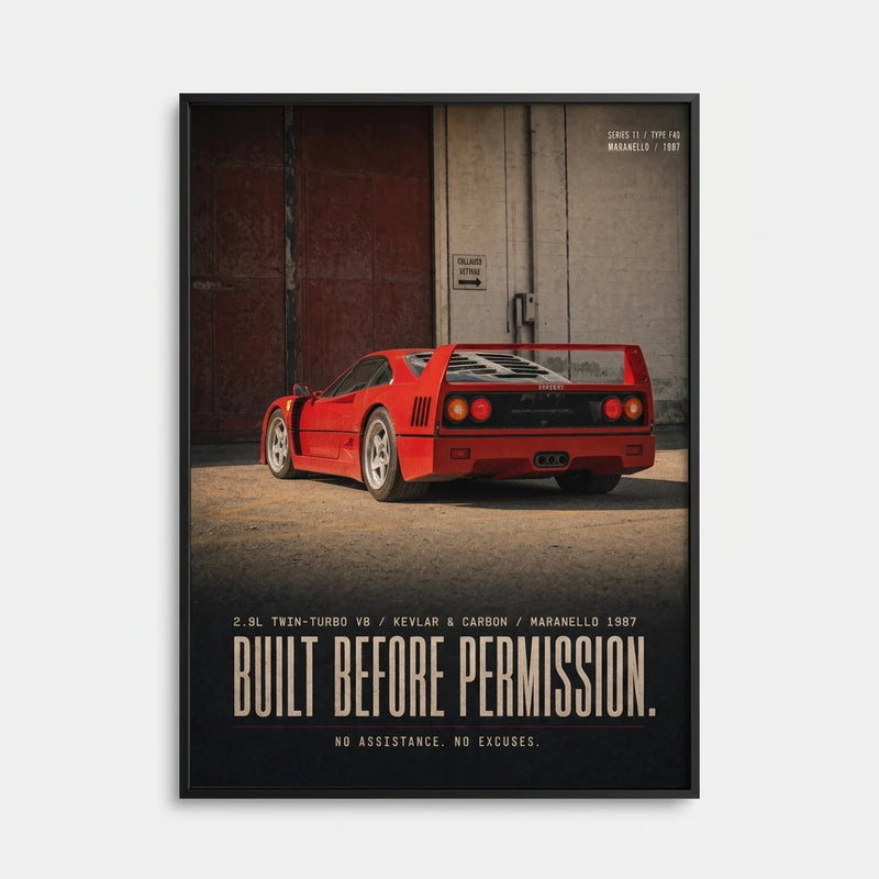 Póster Ferrari F40 1987, vista 1
