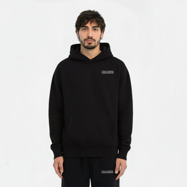 Hoodie BMW M2 Smoke and Speed noir – modèle ajustant sa capuche, style Tourismo racing