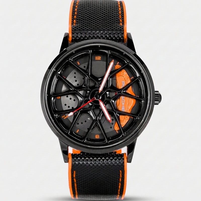 Reloj Porsche 718, pinza naranja