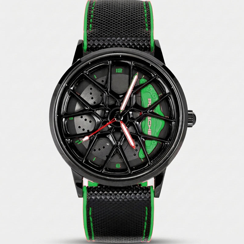 Reloj Porsche 718, pinza verde