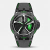 Reloj Audi RS 3, color gris y verde