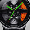 Esfera llanta del Reloj Nissan Silvia S15, agujas verdes luminiscentes