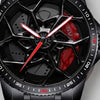 Primer plano de la llanta y de la pinza grabada SV, reloj Lamborghini SV