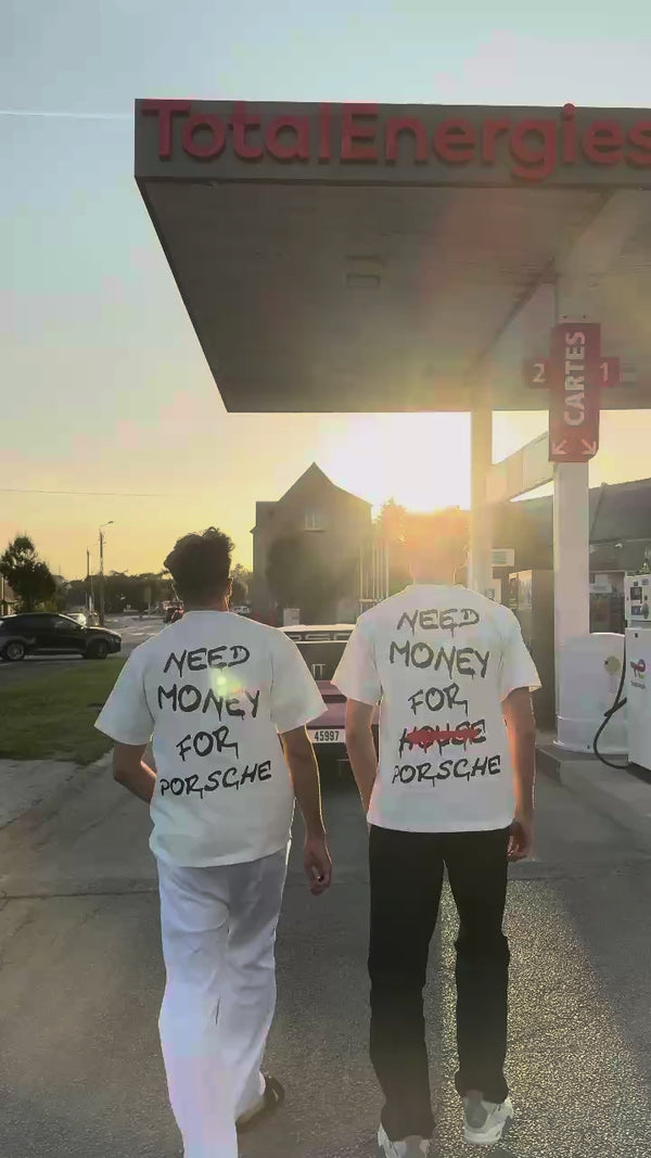 fit tshirt need money porsche station duo