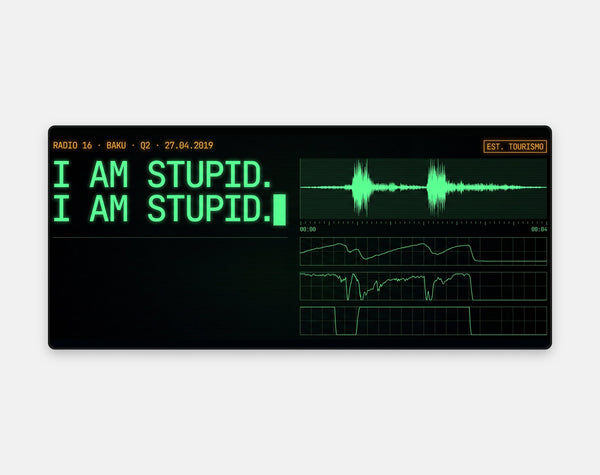 Alfombrilla de ratón Charles Leclerc I Am Stupid, vista de la alfombrilla en plano