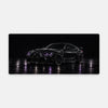 Alfombrilla de ratón BMW M4 luces violetas, vista de la alfombrilla en plano