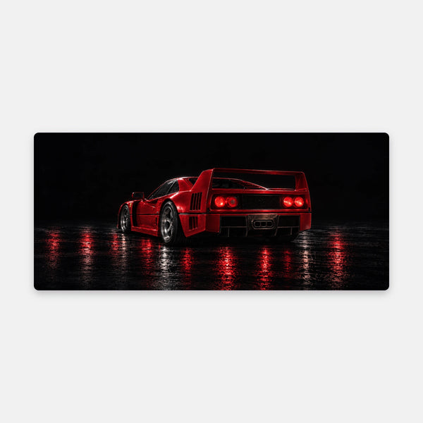 Alfombrilla de ratón Ferrari F40, vista de la alfombrilla en plano